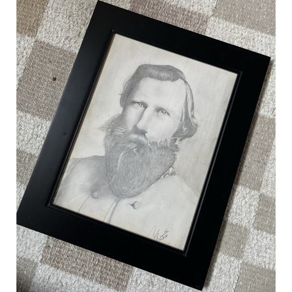 Hand Drawn Sketched Pencil Artist Image Portrait World War 2 Generals WW2 - Picture 2 of 16